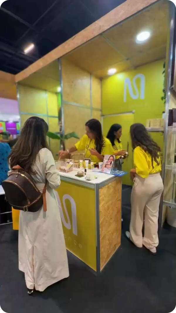 Estande da Muzie em um evento